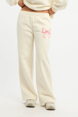 White Track Pants Wide Leg