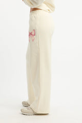 White Track Pants Wide Leg