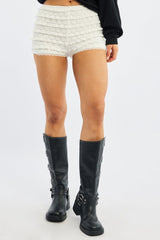White Micro Shorts Lace