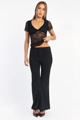 Black Flare Leg Pants