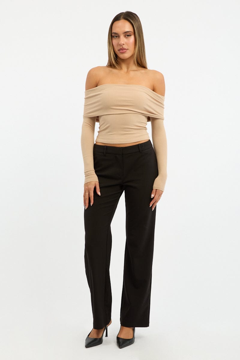 Black Work Pants Straight Fit
