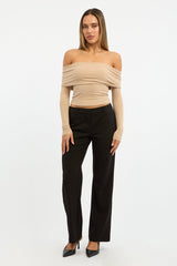 Black Work Pants Straight Fit
