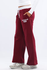Red Track Pants Wide Leg