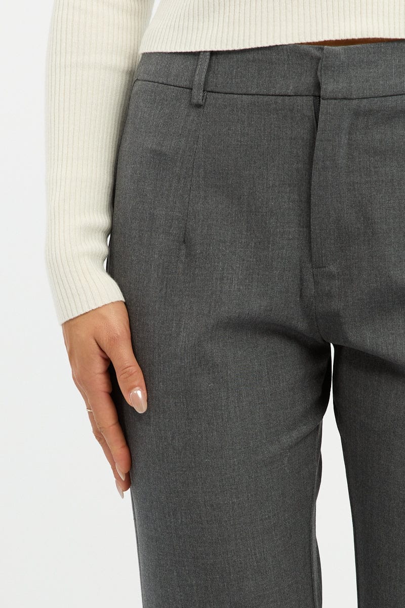 Grey Cropped Pants
