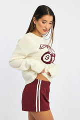 Red Track Shorts Mid Rise