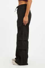 Black Cargo Pants High Rise