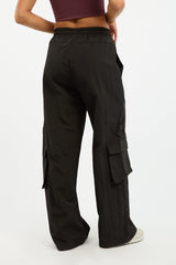 Black Cargo Pants High Rise
