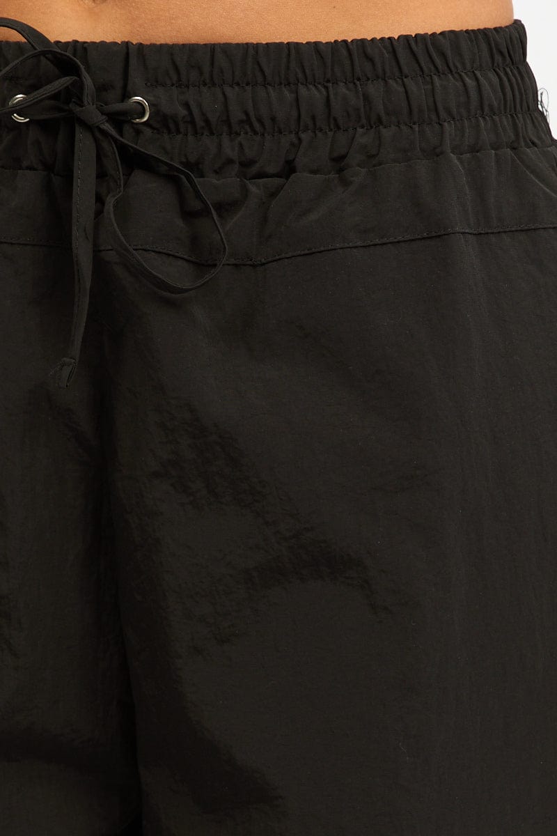 Black Cargo Pants High Rise