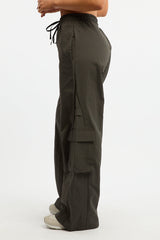 Grey Cargo Pants High Rise