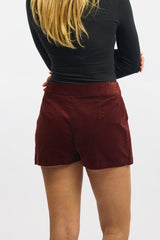 Red Skort Mini Corduroy Skirt