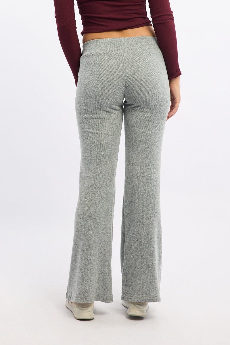 Grey Flare Leg Pants