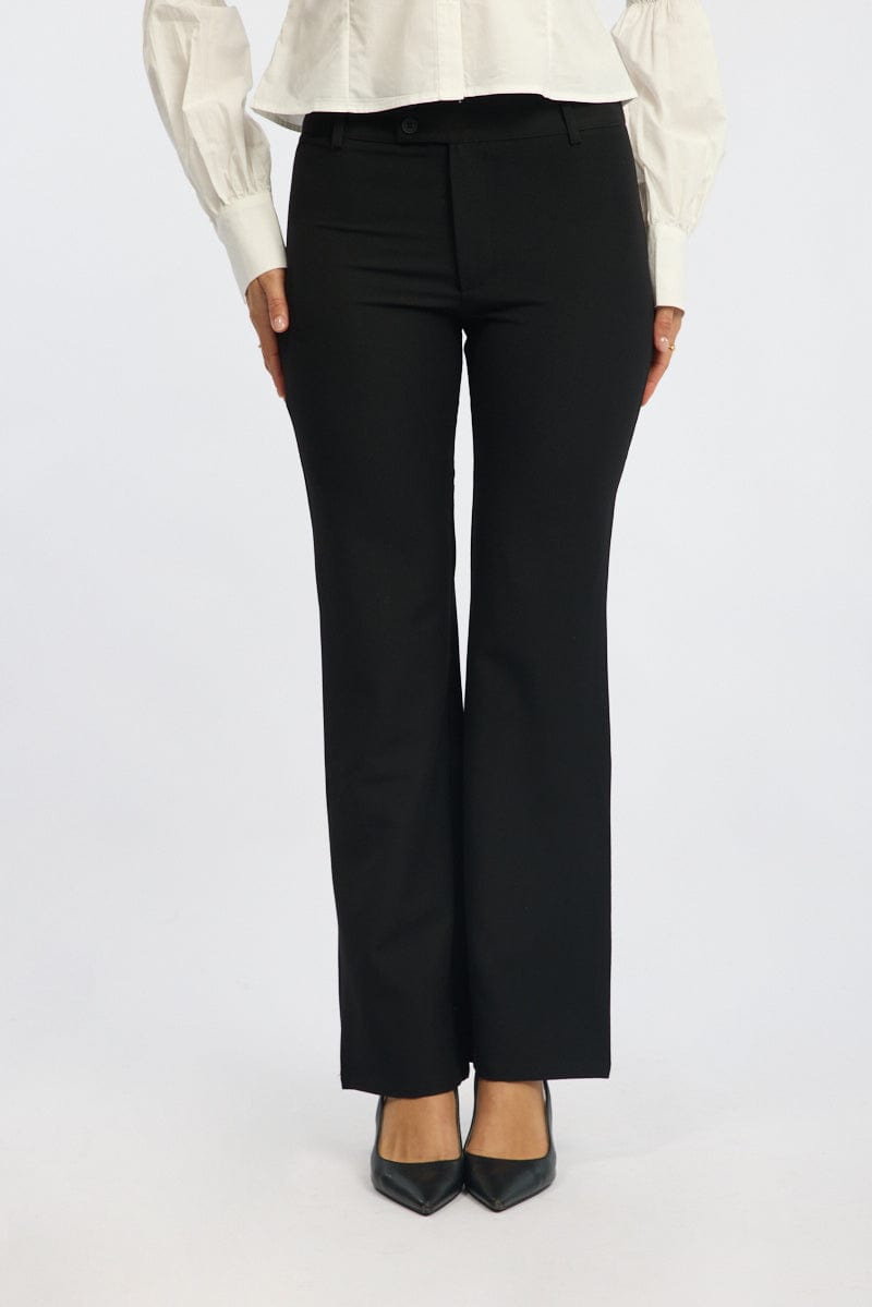 Black Workwear Pant Mid Rise