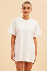 White Jamie Oversized T-Shirt Dress