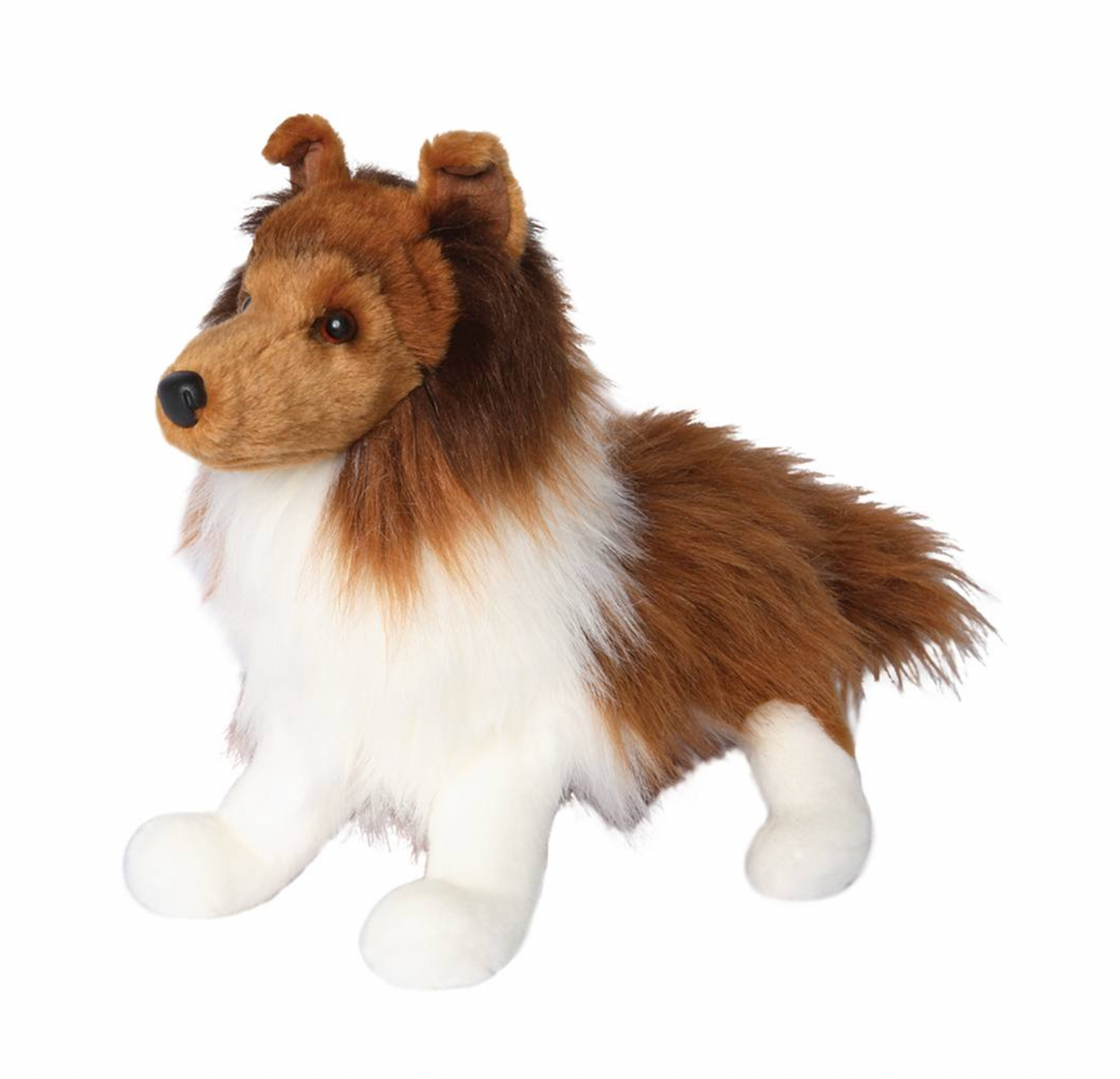 Beige Whispy Sheltie Plush Dog Realistic 1997