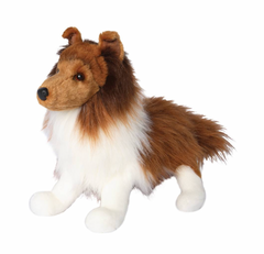 Beige Whispy Sheltie Plush Dog Realistic 1997