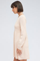 Pink Knit Dress Long Sleeve