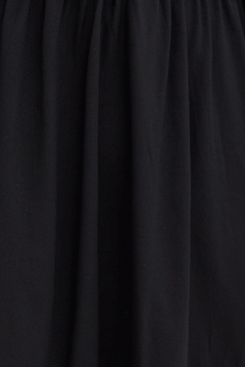 Black Fit and Flare Dress Long Sleeve Cut Out