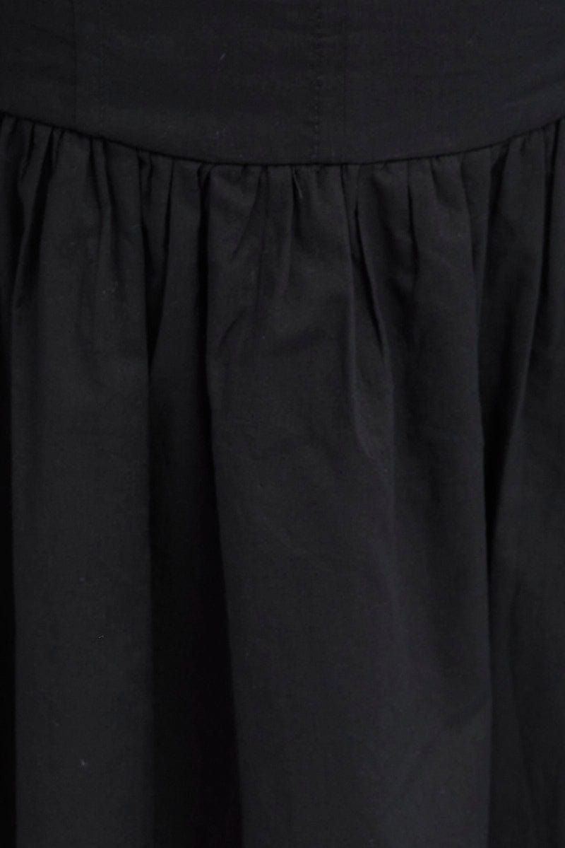 Black Fit and Flare Dress Short Sleeve