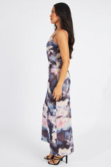 Multi Abstract Maxi Dress Sleeveless Bodycon Mess