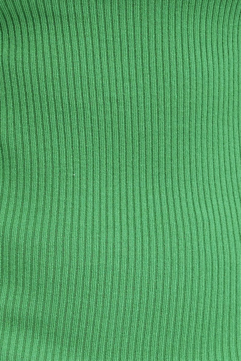 Green Dress Long Sleeve Midi Knit