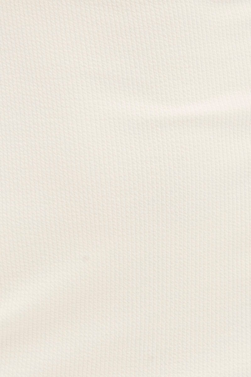 White Mini Dress Sleeveless Round Neck Cut Out