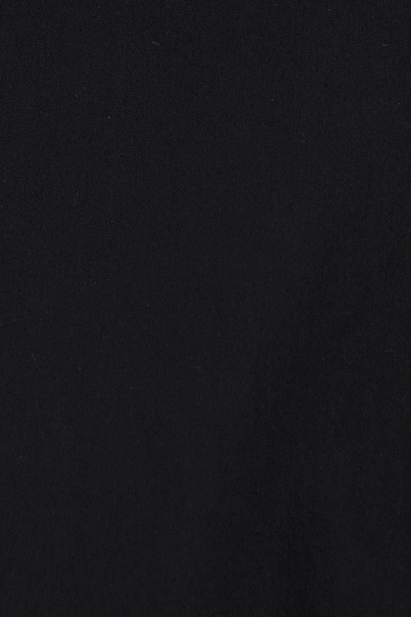Black Shirts Dress Long Sleeve Poplin
