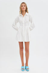 White Shirts Dress Long Sleeve Poplin