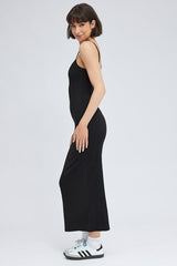 Black Supersoft Slim Fit Maxi Dress