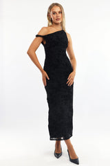 Black Bodycon Dress Burnout