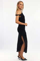 Black Bodycon Dress Burnout