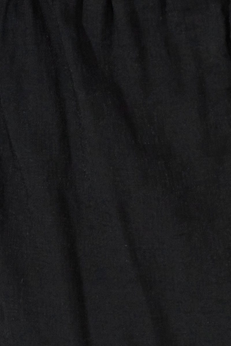 Black Maxi Dress Puff Sleeve