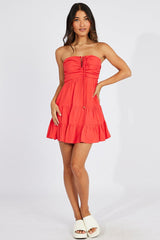 Red Fit And Flare Dress Mini