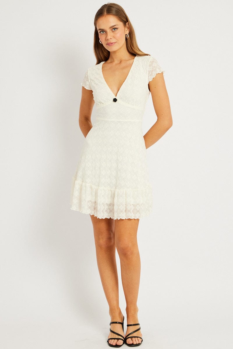 White Mini Dress Lace