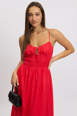 Red Maxi Dress Strappy
