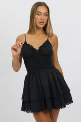 Black Fit And Flare Dress Mini