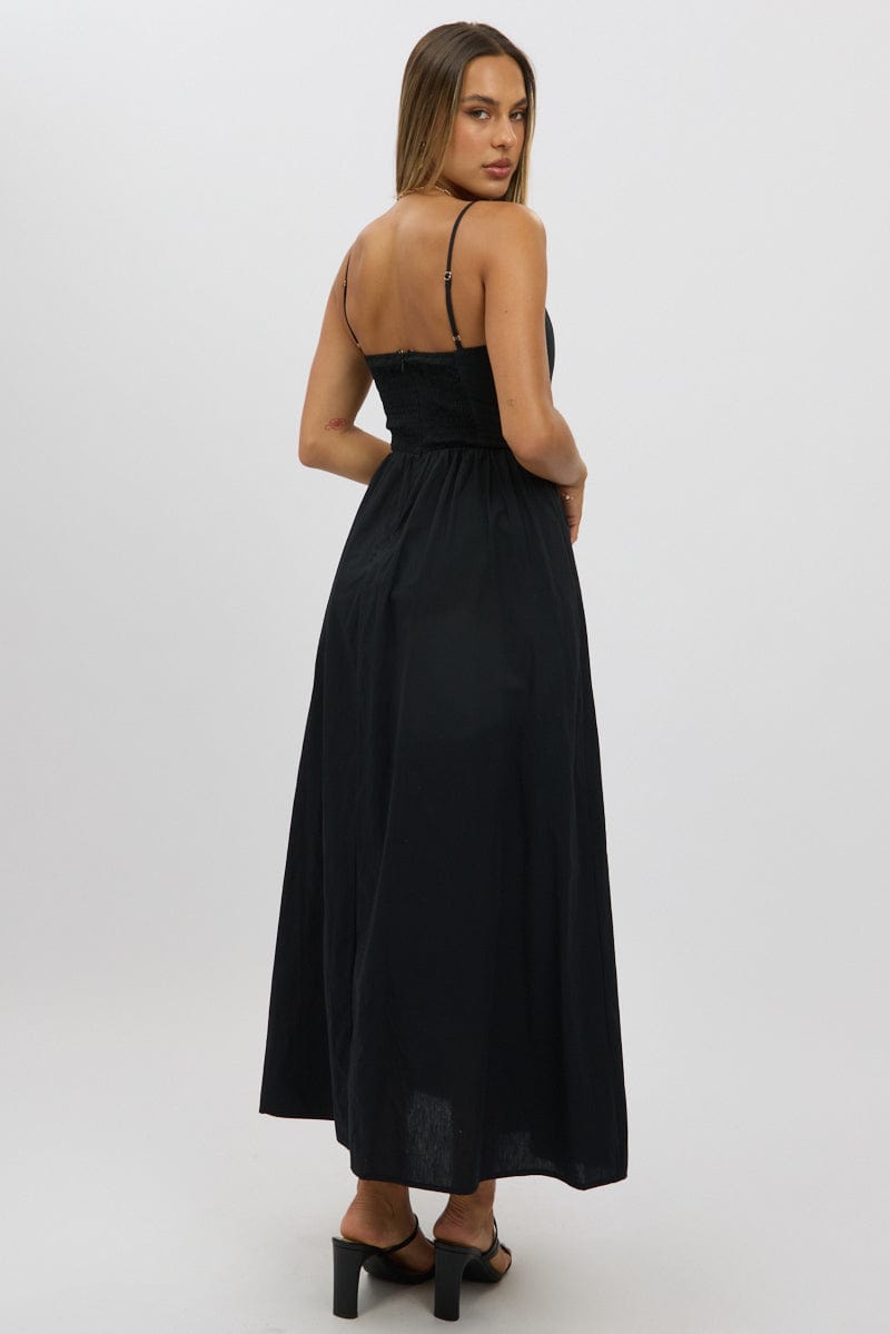 Black Maxi Dress V-Neck