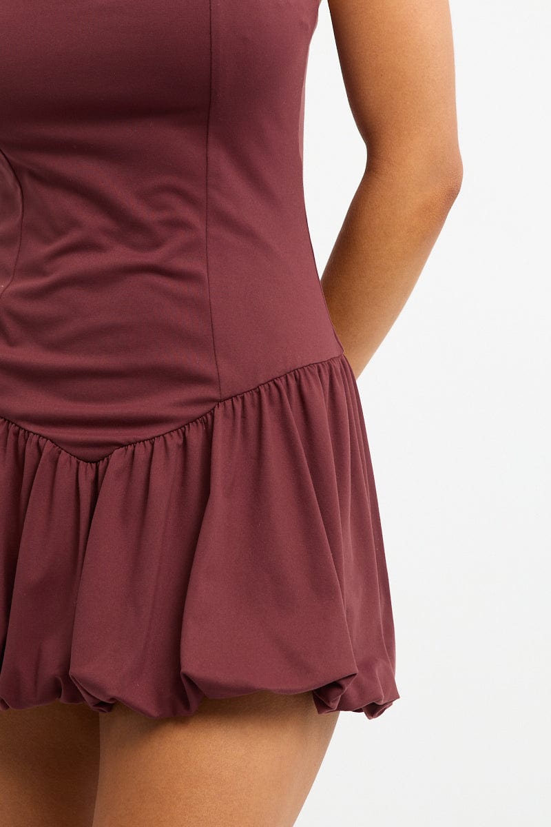 Red Bubble Mini Dress Supersoft