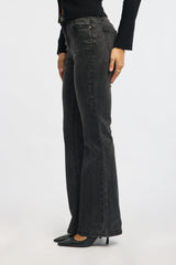 Black Flare Jean High Rise