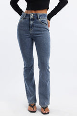 Denim Flare Jeans Mid Rise
