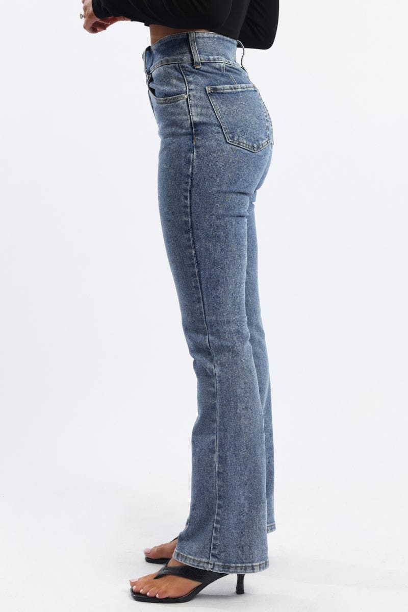 Denim Flare Jeans Mid Rise