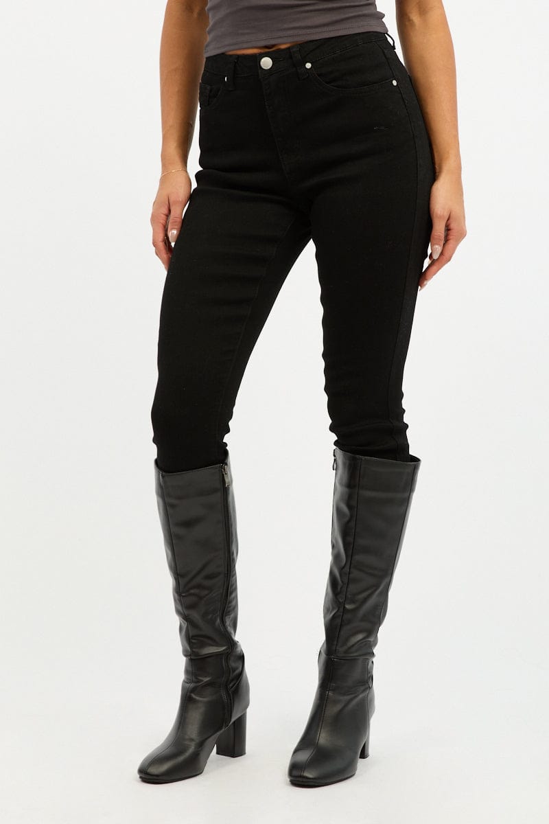 Black Skinny Jeans High Rise