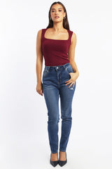 Denim Skinny Jeans High Rise