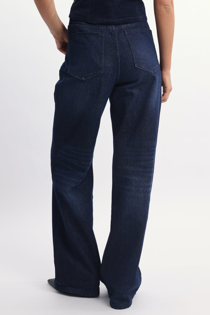 Denim Baggy Wide Leg Jeans