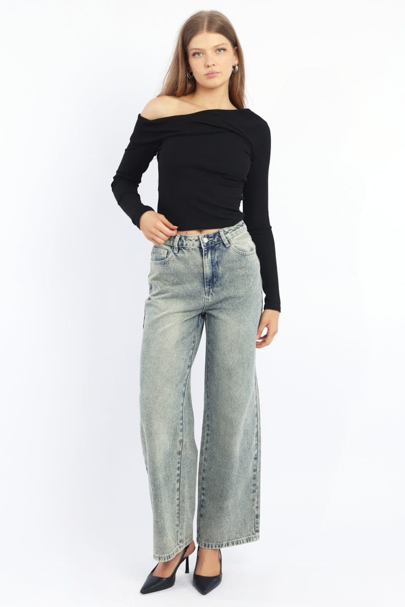 Denim Baggy Jeans Low Rise