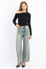 Denim Baggy Jeans Low Rise