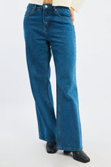 Denim Straight Jeans High Rise