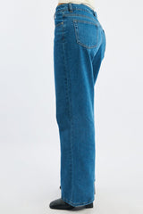 Denim Straight Jeans High Rise