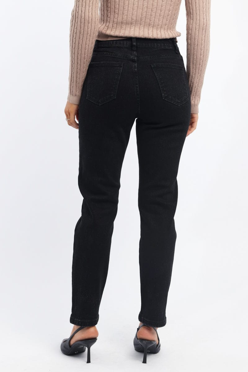 Black Mom Jeans High Rise