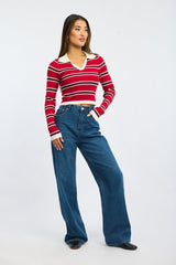 Denim Wide Leg Jeans High Rise