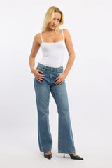 Denim Flare Jeans Low Rise